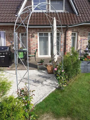 Immagine prodotto di Arco di rose VENLO Larghezza totale 1,4 m Arco di rose in metallo zincato Arco da giardino Colonna di rose Arco di rose Rozenboog