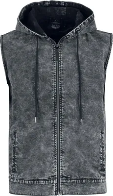 Produktbild von Rock Rebel by EMP Herren graue Weste mit Acid-Wash S