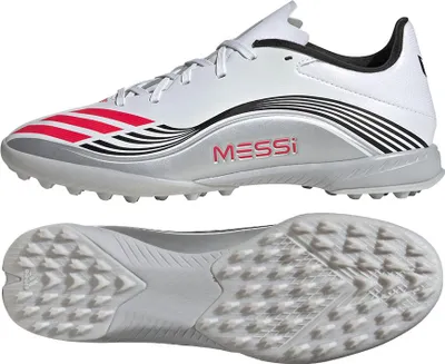 Produktbild von Adidas F50 Messi League TF Fußballschuhe Nockenschuhe weiss/silber/schwarz/rot JP7448 , Schuhgröße:43 1/3 EU