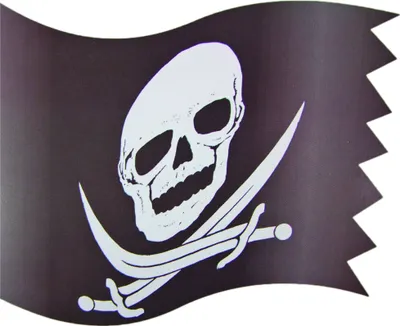 Produktbild von Piraten Party Flagge - Schwarz mit Totenkopf