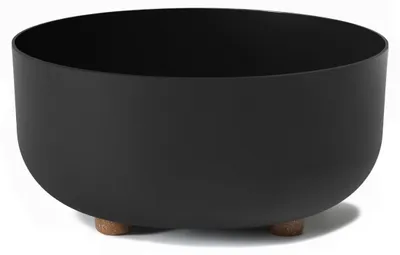 Produktbild von LAMELA Kunststoff Blumentopf rund mit Füßen, Ø 30 cm, 7,7 L - Schwarz