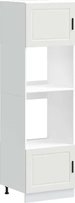 Image de vidaXL Armoires pour cuisinière 2 pcs. Porto Blanc Matériau dérivé du bois