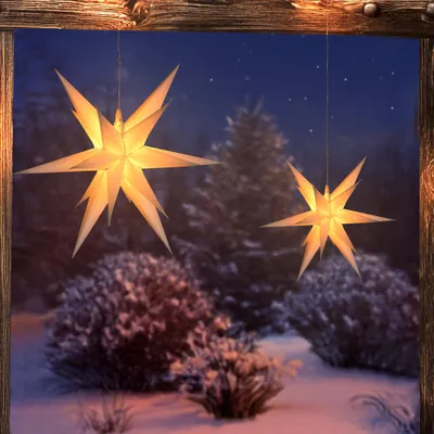 Produktbild von esotec 2er SET Solarstern Ø57cm+Ø35cm Weihnachtsstern Weihnachtsdeko 103428