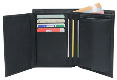 Produktbild von Frentree® Herren Geldbörse aus Nappaleder mit RFID Schutz, 13 Fächer, Hochformat Portemonnaie, Schwarz