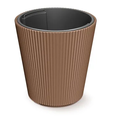 Produktbild von Blumentopf MILLY mit rustikaler brauner Einlage 29,9 x 30 cm