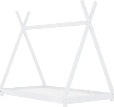 Produktbild von vidaXL Kinder-Bettgestell Weiß Massivholz Kiefer 70 x 140 cm