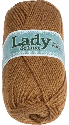 Imagen del producto de Hilo LADY de Luxe - 100 gramos, 238 metros - Color marrón