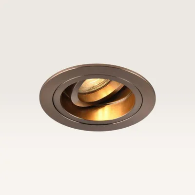 Image de LUSENZ - Spot encastrable Orano 92 mm Rond GU10 IP20 Marron avec câblage en boucle