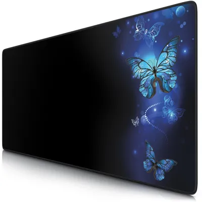 Zdjęcie produktu dla Podkładka pod mysz dla graczy CSL, XXL, 900 x 400 x 3 mm, podkładka na biurko, bardzo duża, zmywalna, motyle