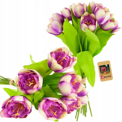 Produktbild von Martom Künstlicher Tulpenstrauß Wie Lebendig 9 Stück