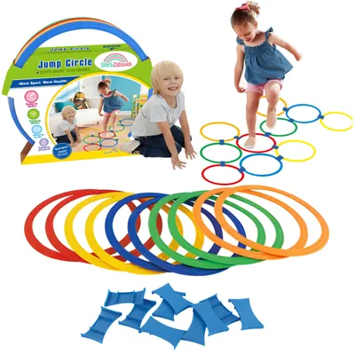 Produktbild von Hüpfspiel Set Jump Circle für Kinder – Springringe & Balancetraining Spielzeug