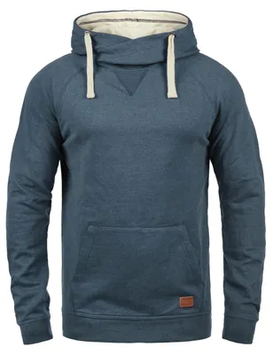 Produktbild von Blend BHSales Herren Kapuzenpullover Hoodie Pullover mit Kapuze Kordelzug Kängurutasche Rippbündchen Label-Details Baumwollmischung Regular fit