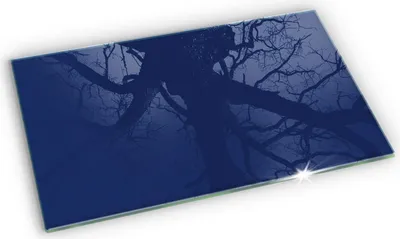 Produktbild von Glas Grabkerzen Untersetzer Motiv Gummifüße - 52x30 cm - Blaue Farbe