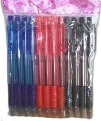 Image de Stylo à bille avec grip en caoutchouc, lot de 12 | DŁ225L/225Z