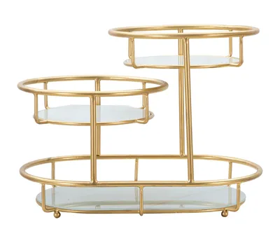 Produktbild von Mauro Ferretti Dekoschale 3 Levels 36x22,5x27 cm gold