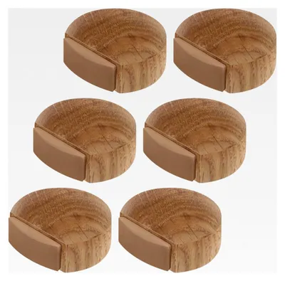 Produktbild von Türstopper aus Holz, selbstklebend für den Boden (Eiche Natur), 6 Stück