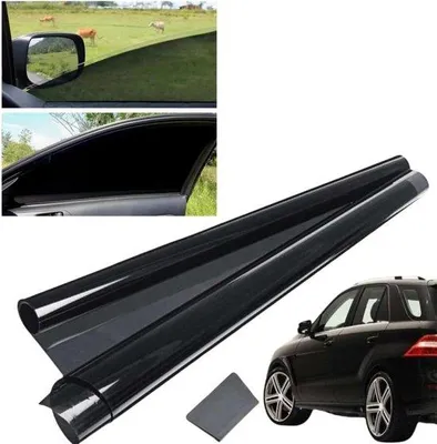 Produktbild von Schwarze Auto Fensterfolie 50x300cm UV-Schutz