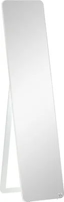 Image de Miroir sur pied Fortuna Lai Miroir en pied avec cadre rabattable, miroir de maquillage stable, sur pied ou mural pour le salon et le dressing