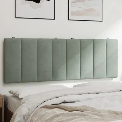 Produktbild von vidaXL Vankúš na čelo postele svetlosivý 140 cm zamat