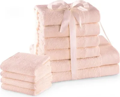 Zdjęcie produktu dla Zestaw Ręczników AMARI 2*70x140 + 4*50x100 + 4*30x50 różowy AmeliaHome