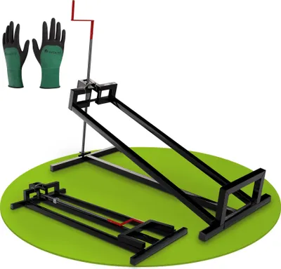 Produktbild von Juskys Rasentraktorheber für Rasenmäher und Aufsitzmäher bis 400 kg und 45° in Schwarz