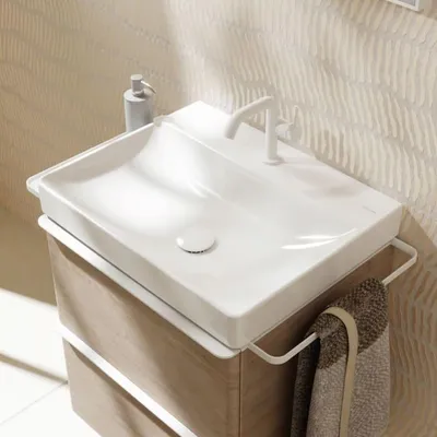 Produktbild von hansgrohe Xelu Q Waschbecken 60 x 48 cm ungeschliffen, mit 1 Hahnloch