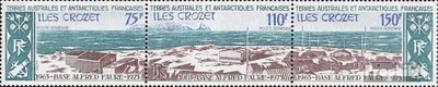 Produktbild von Briefmarken Französ. Gebiete Antarktis 1974 Mi 89-91 Dreierstreifen (kompl.Ausg.) postfrisch 10 Jahre Antarktisstation