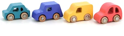 Produktbild von 4 Holzautos