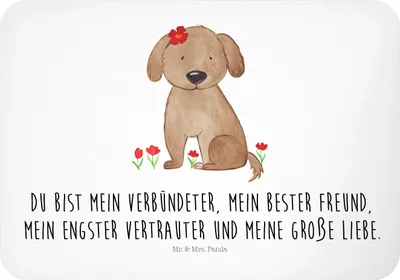 Produktbild von Mr. & Mrs. Panda Kühlschrankmagnet Hund Dame - Weiß - Geschenk, Notizhalter, whiteboardmagnet, Liebe, Liebenswert, Frauchen, Pinnwandmagnet, magnet, Niedlich, Hunde