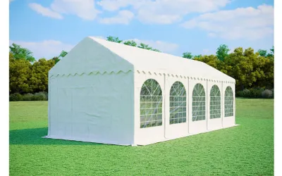 Produktbild von Partyzelt 4x10m Max+ 2,6m - feuerhemmend - Weiß