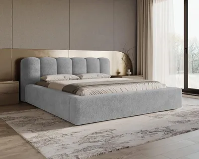 Produktbild von Chilly Möbel Design Bett Capri - Komfort Polsterbett mit Bettkasten, Metallrahmen, Stauraum und gepolstertem Kopfteil 200x200 cm / Monte / Dunkelgrau