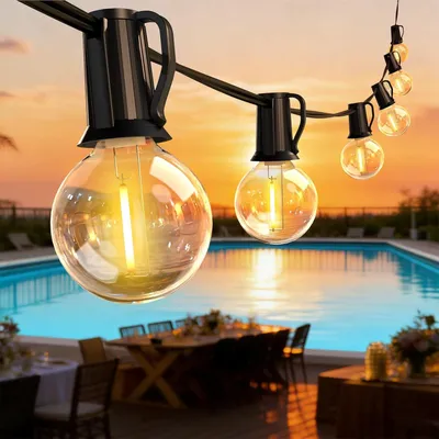 Produktbild von Lichterkette 15 m, 29 Lampen, IP44 wasserdicht, warmweiß, für Garten