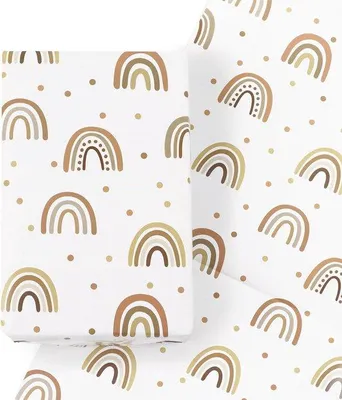Produktbild von Geschenkpapier 50x70cm Regenbogenmuster für Kinder