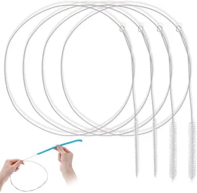 Image de Lot de quatre longues brosses de nettoyage pour tuyaux et bouteilles