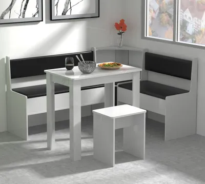 Produktbild von VCM Eckbankgruppe Sitzgruppe Esszimmergruppe Bank Tisch Hocker Esal Mini