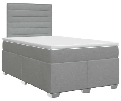 Obrázok produktu pre vidaXL Box spring posteľ s matracom svetlo sivá 120 x 200 cm látka