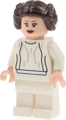 Produktbild von 1x Lego Minifigur Star Wars Prinzessin Leia Doppelgesicht Haare 7965 sw0337