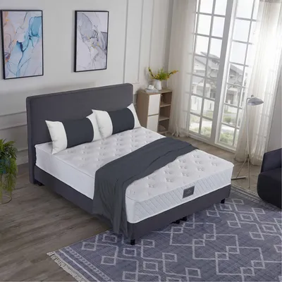 Produktbild von V6 Boxspringbett Modell 208 mit Taschenfederkernmatratze, schnelle Lieferung aus Lager, einfache Montage, 208H180A
