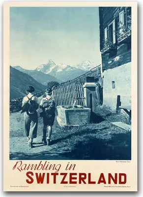 Produktbild von Poster - Canvas - Leinwand - 59,4 cm x 84,1 cm - Fotoposter - Leinwandkunst - Rambing in der Schweiz