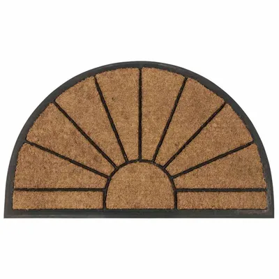 Image de SIENA GARDEN Tapis de sol en caoutchouc Soleil semi-circulaire 75 x 45 x 2 cm