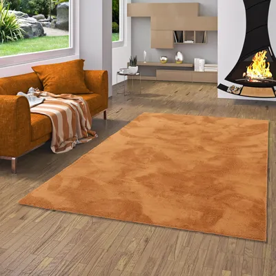 Produktbild von Luxus Super Soft Fellteppich Pearl Rost, Größe:120x170 cm