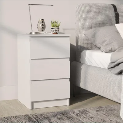 Obrázek produktu pro Komoda SOLA – bílá – 3 zásuvky – šířka 40 cm, výška 69 cm, hloubka 43 cm