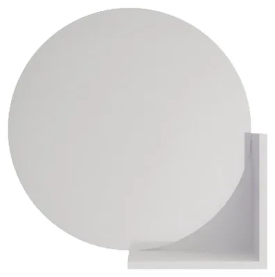 Produktbild von Wandspiegel / Runder Badezimmerspiegel mit Ablage / Weiß / 60 cm
