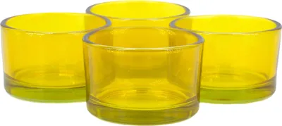Produktbild von Teelichtgläser klein 51x33mm gelb 4er Set