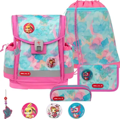 Produktbild von Belmil Schulranzen Set "Aqua Rose" 1.Klasse für Mädchen Einschulung Grundschule CLASSY PLUS 2024