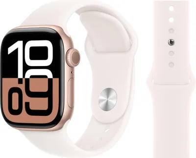 Produktbild von Original Apple Sport Armband S/M 42/44/45mm MT3U3ZM/A Light Pink
