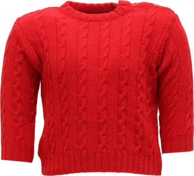 Obrázok produktu pre 9464U maglione bimbo PAIO CRIPPA lana Vlna červený sveter dieťa