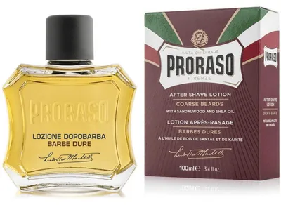 Zdjęcie produktu dla Proraso - Coarse Beards, Linia Czerwona - Aftershave, Woda Po Goleniu 100 ml