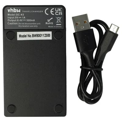 Produktbild von vhbw USB-C Ladegerät kompatibel mit Nikon D5600 Kamera - Ladeschale + USB-C Kabel Ladeanzeige