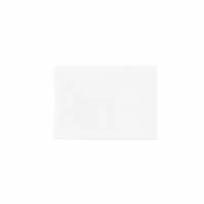 A white rectangular object is centered on a white background.